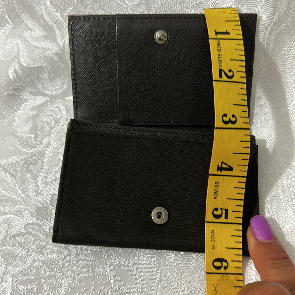 Prada Nylon & Leather Card Holder EUC Black - Picture 9 of 10